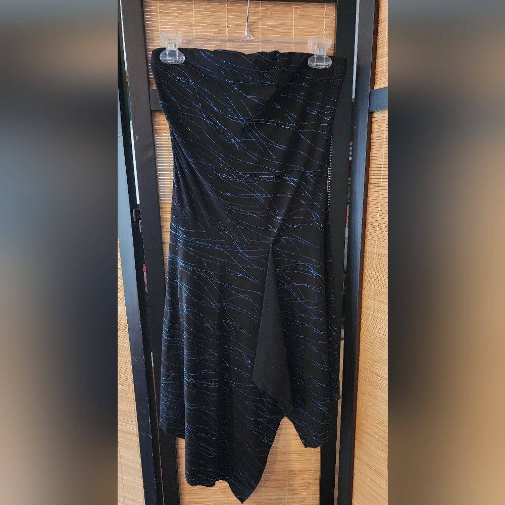 Lipsy Black Dress with Blue Highlights
